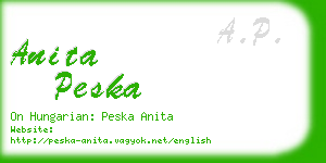 anita peska business card